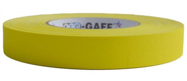 Premium Yellow Gaffer Tape - 1 Inch x 55 Yards | Durable, High-Temperature Adhesive for Event Production, Climbing Walls and DIY Projects