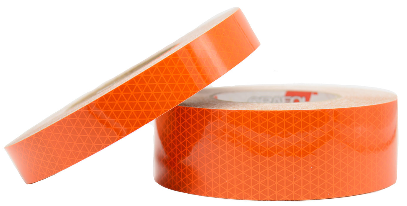 Outdoor Reflective Tape - Oralite High-Intensity Retro-Reflective Tape - Fluorescent Orange V98 Conformable thickness: 15-mils (0.015")