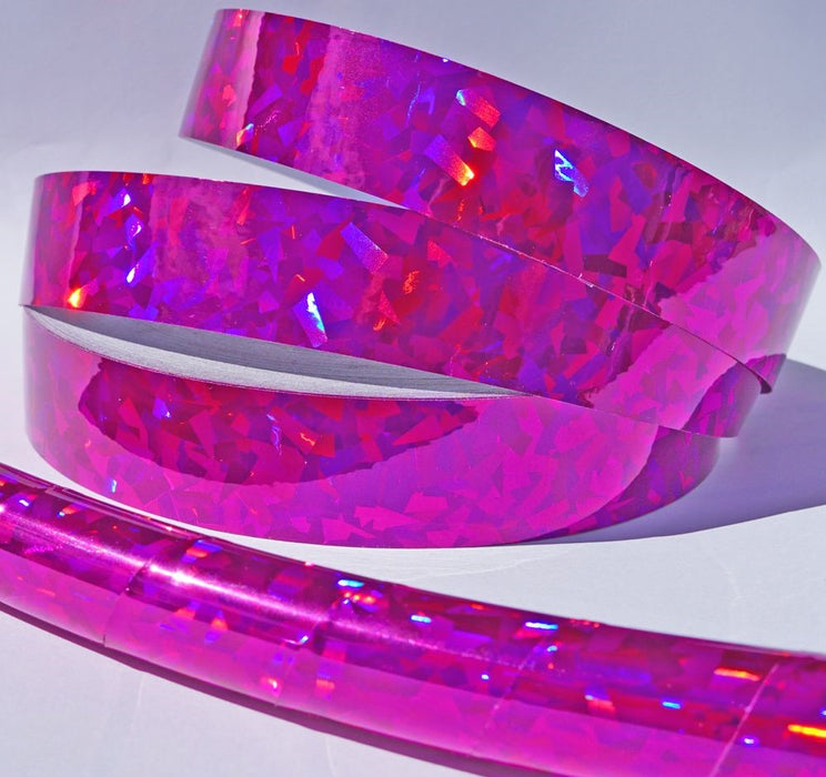 Fuschia Crystal Holographic Confetti Tape