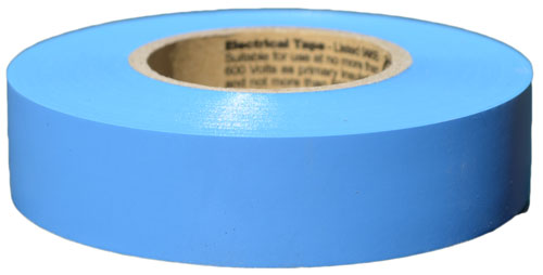 Electrical Tape - Light Blue 3/4" x 66-ft -Discontinued by Manufacturer -  SEE LIGHT BLUE COLOR CODING TAPE for alternative